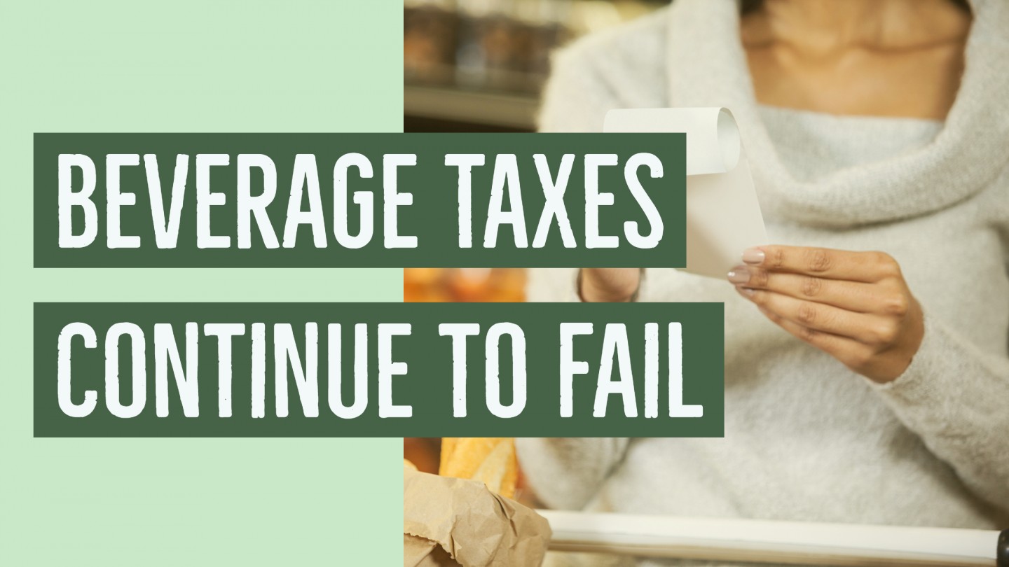 Beverage Taxes Continue to Fail American Beverage Association